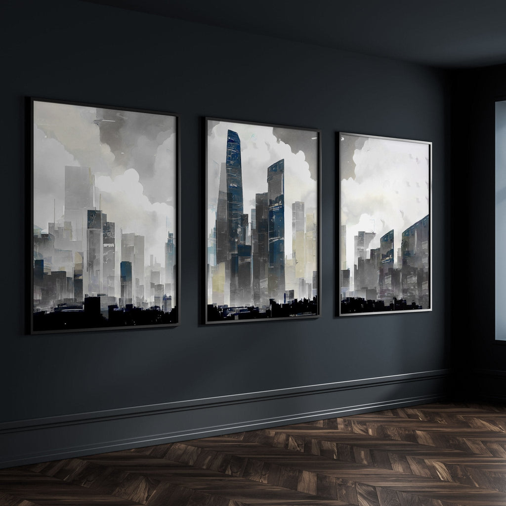 Contemporary Wall Art UK | Set of 3 Skyscraper Prints
