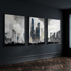 Contemporary Wall Art UK | Set of 3 Skyscraper Prints
