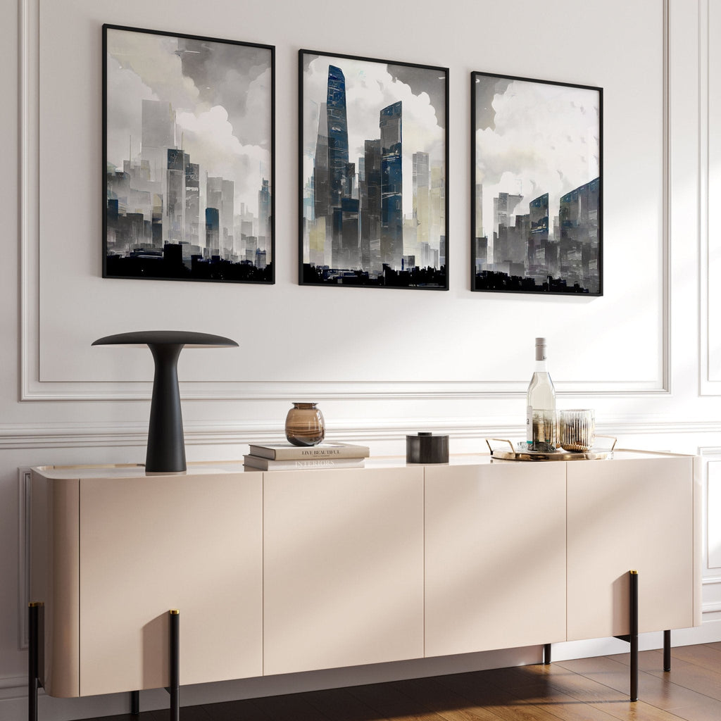 Contemporary Wall Art UK | Set of 3 Skyscraper Prints