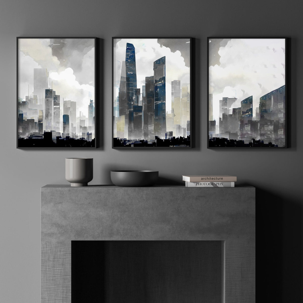 Contemporary Wall Art UK | Set of 3 Skyscraper Prints