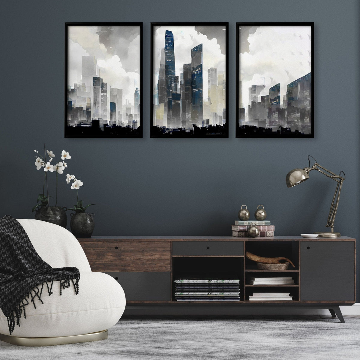 Contemporary Wall Art UK | Set of 3 Skyscraper Prints