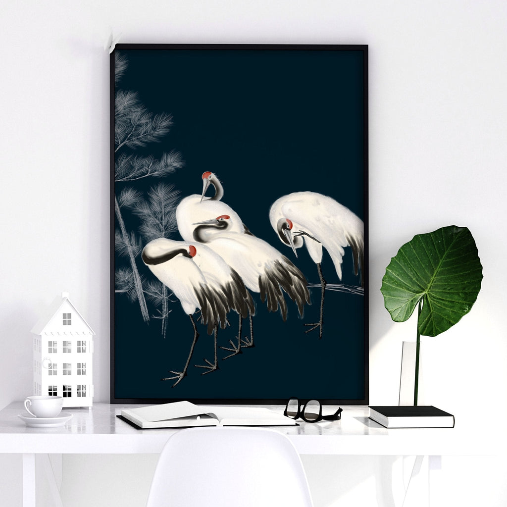 Modern Wall Art Large | Set of 3 Asian Inspired Wall art Prints
