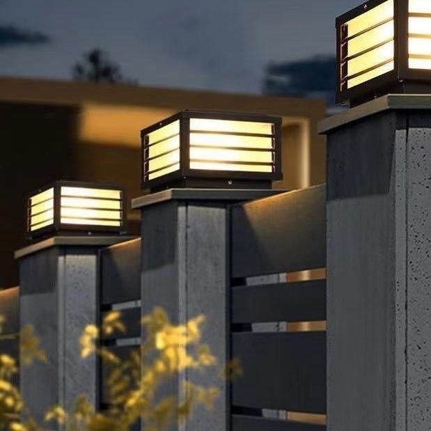 Modern Waterproof Outdoor Solar Pillar Lamp for Yard & Garden - MOOAZAA