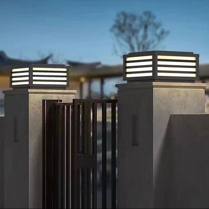 Modern Waterproof Outdoor Solar Pillar Lamp for Yard & Garden - MOOAZAA