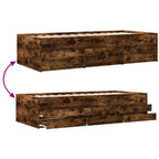 Modern Wooden 2 - in - 1 Single Size 90cm Daybed With 6 Storage Drawers Wood Sofa Beds - MOOAZAA