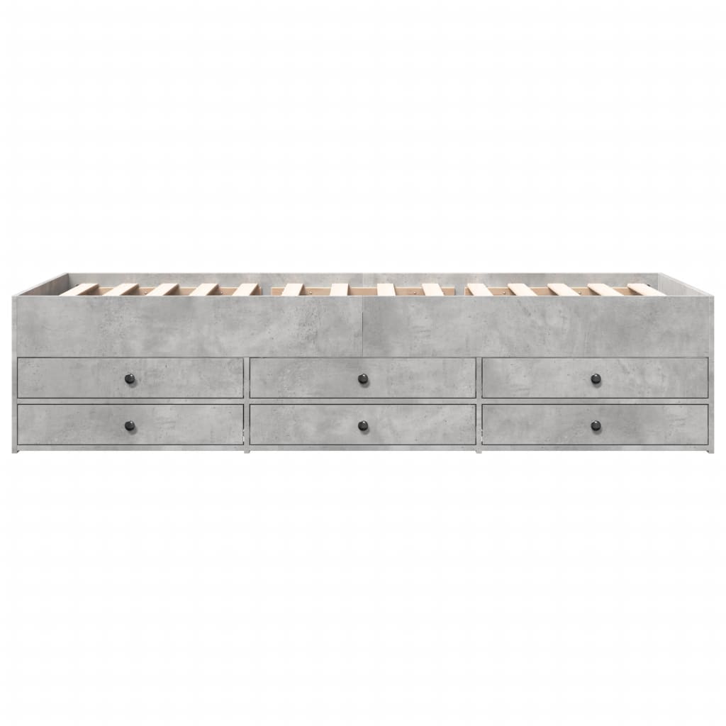 Modern Wooden 2 - in - 1 Single Size 90cm Daybed With 6 Storage Drawers Wood Sofa Beds - MOOAZAA