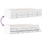 Modern Wooden 2 - in - 1 Single Size 90cm Daybed With 6 Storage Drawers Wood Sofa Beds - MOOAZAA