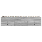 Modern Wooden 2 - in - 1 Single Size 90cm Daybed With 6 Storage Drawers Wood Sofa Beds - MOOAZAA