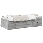 Modern Wooden 2 - in - 1 Single Size 90cm Daybed With 6 Storage Drawers Wood Sofa Beds - MOOAZAA