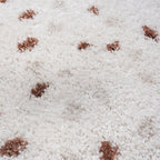 Moodi Shaggy Cream/Terra Biscotti Rug - MOOAZAA