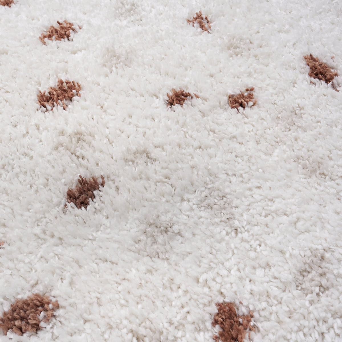 Moodi Shaggy Cream/Terra Biscotti Rug - MOOAZAA