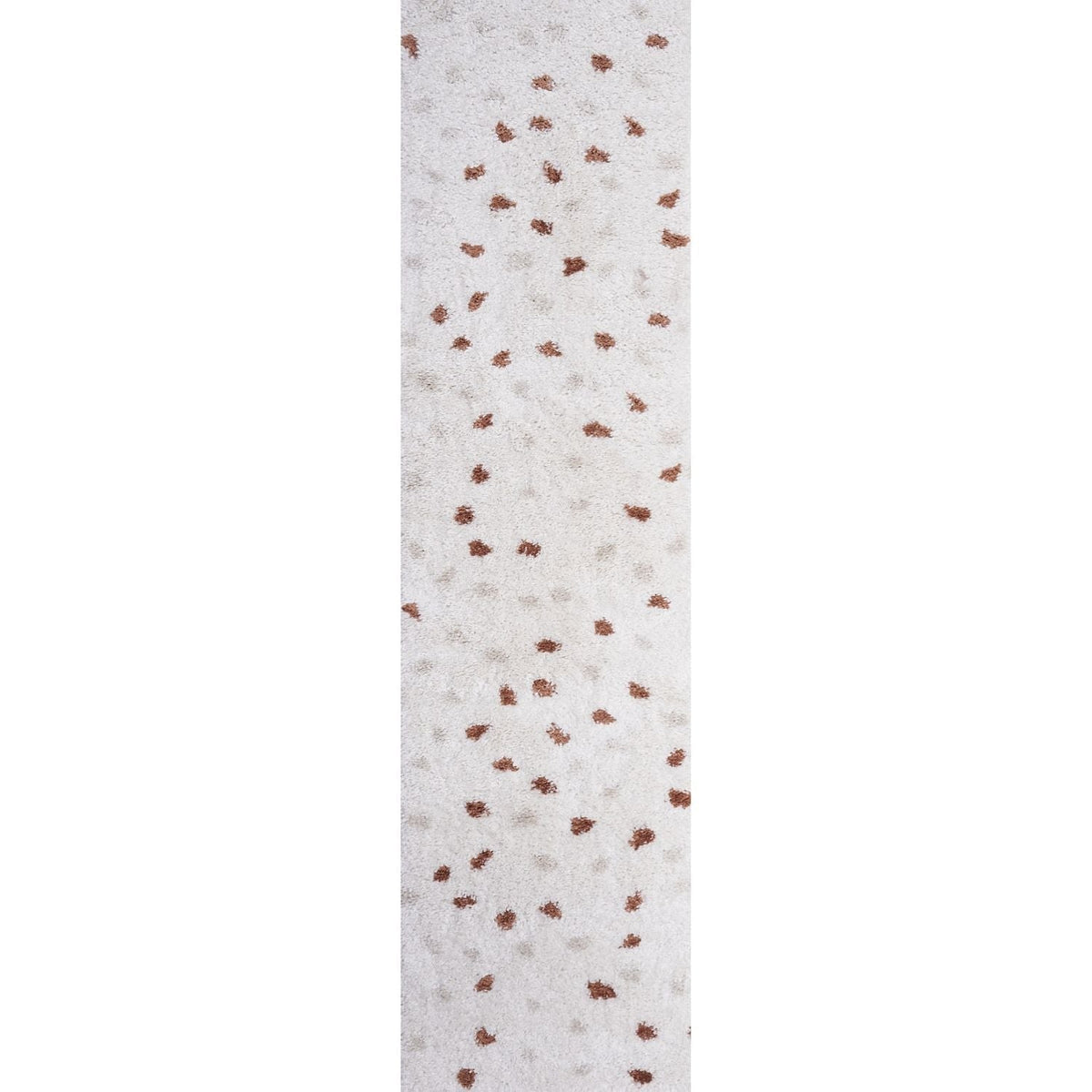 Moodi Shaggy Cream/Terra Biscotti Rug - MOOAZAA