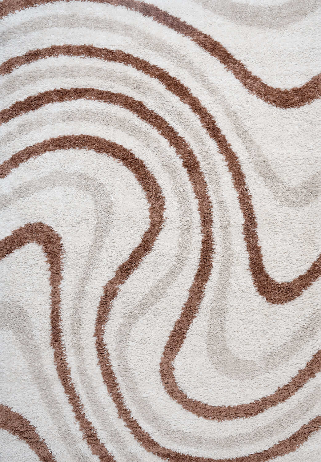 Moodi Shaggy Cream/Terra Sunhaze Rug - MOOAZAA