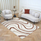Moodi Shaggy Cream/Terra Sunhaze Rug - MOOAZAA