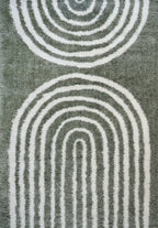 Moodi Shaggy Green Reverie Rug - MOOAZAA