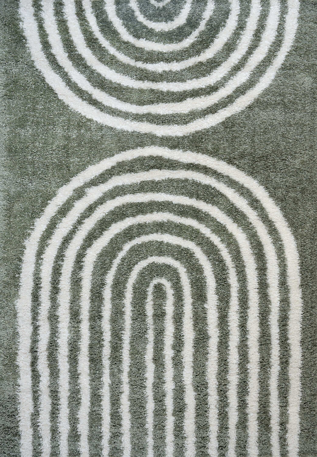 Moodi Shaggy Green Reverie Rug - MOOAZAA