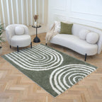 Moodi Shaggy Green Reverie Rug - MOOAZAA