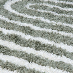 Moodi Shaggy Green Reverie Rug - MOOAZAA