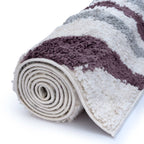 Moodi Shaggy Grey/Purple Smokeberry Rug - MOOAZAA