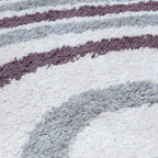 Moodi Shaggy Grey/Purple Smokeberry Rug - MOOAZAA