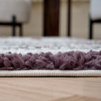 Moodi Shaggy Grey/Purple Smokeberry Rug - MOOAZAA