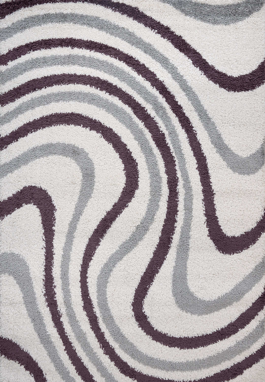 Moodi Shaggy Grey/Purple Smokeberry Rug - MOOAZAA