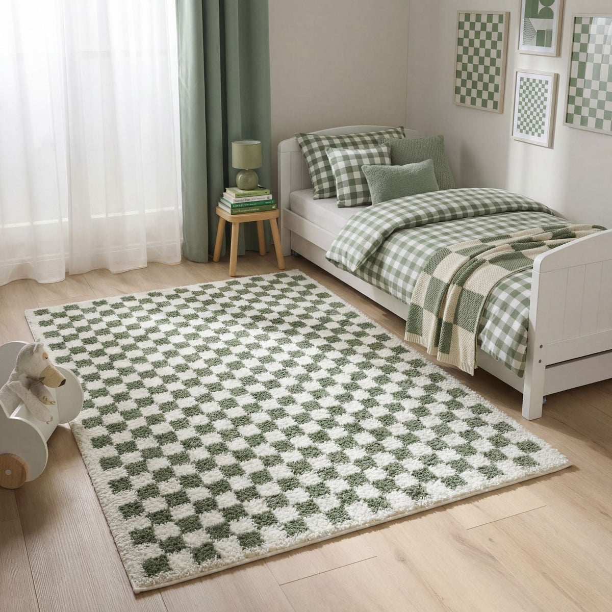 Moodi Shaggy Green Lunel Rug