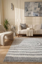 Moodi Shaggy Grey Echo Rug
