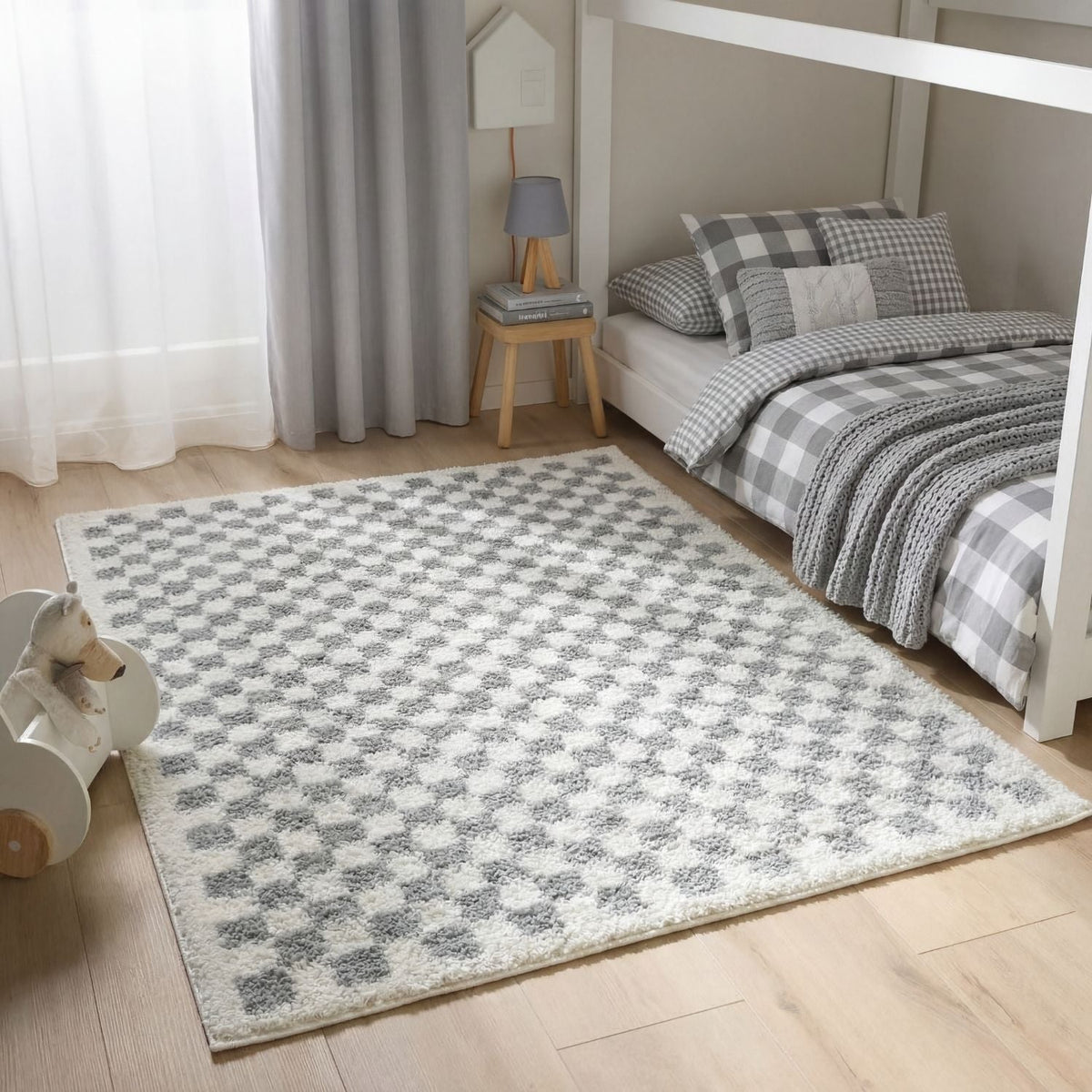 Moodi Shaggy Grey Mulberry Rug