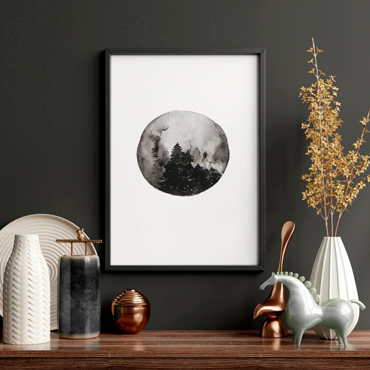 Moon wall art | set of 3 framed wall art prints
