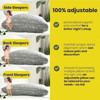 Brightr® MoonHug Adjustable Memory Foam pillow Bundle