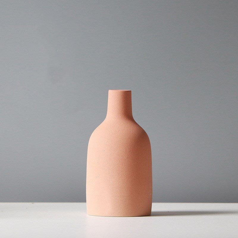 Morandi Decoration Vase Living Room Decoration Small Decoration Nordic Ceramic Home Bedroom Desktop Flower - MOOAZAA