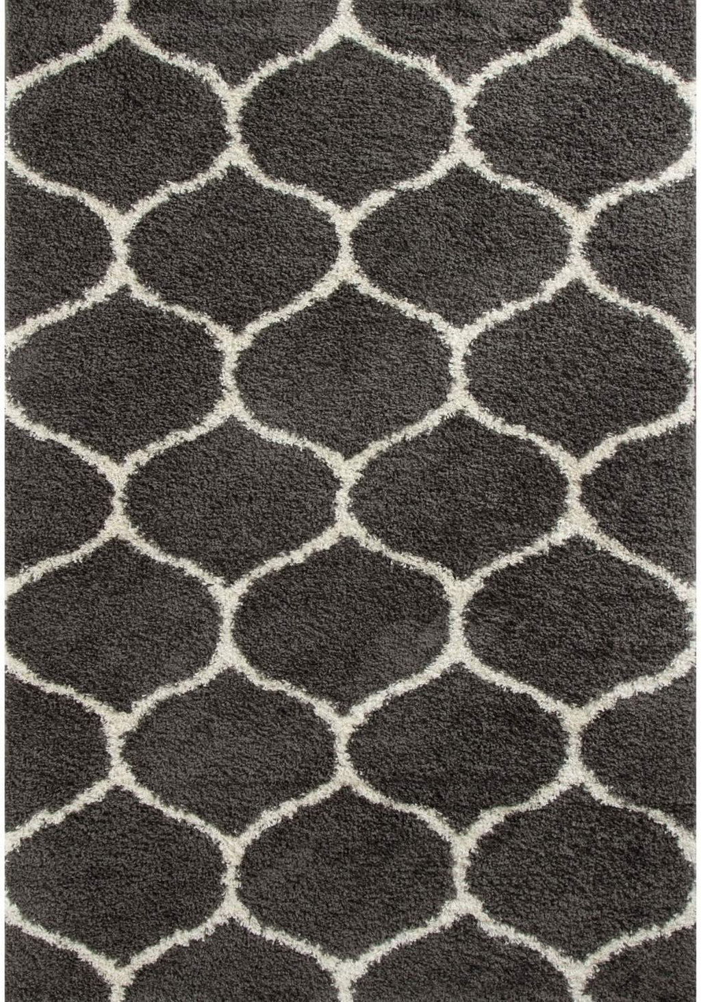 Moroccan Dark Grey Shaggy Rug | 640 - MOOAZAA