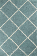 Moroccan Duck Egg Blue Shaggy Rug | 550 - MOOAZAA