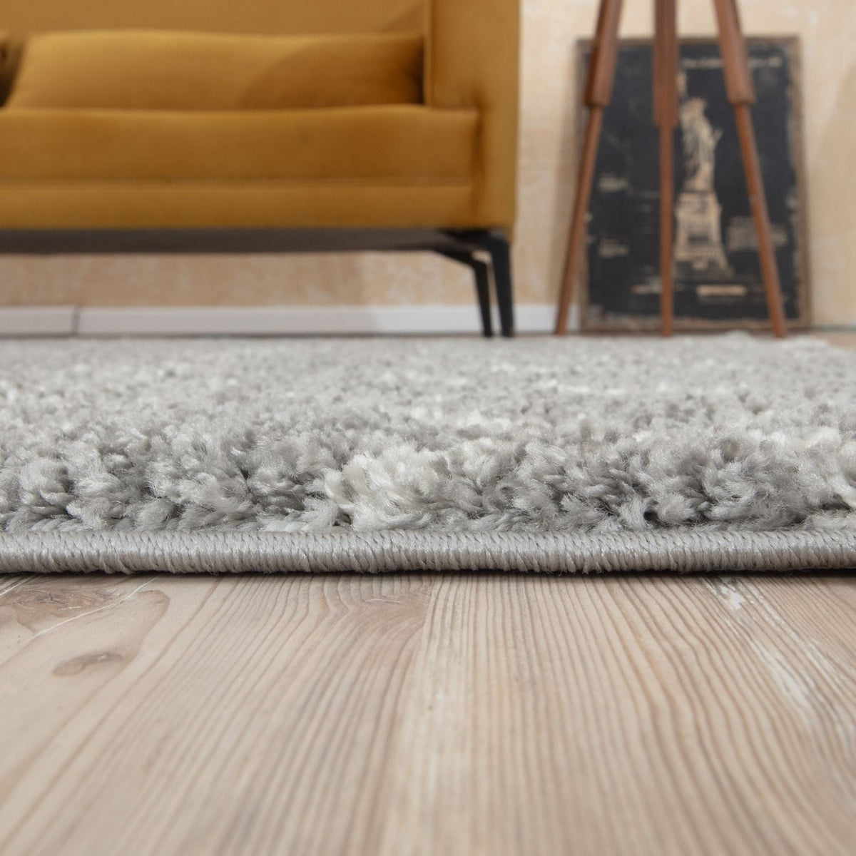 Moroccan Grey Shaggy Rug | 810 - MOOAZAA