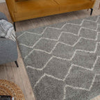 Moroccan Grey Shaggy Rug | 810 - MOOAZAA