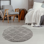 Moroccan Grey Shaggy Rug | 810 - MOOAZAA