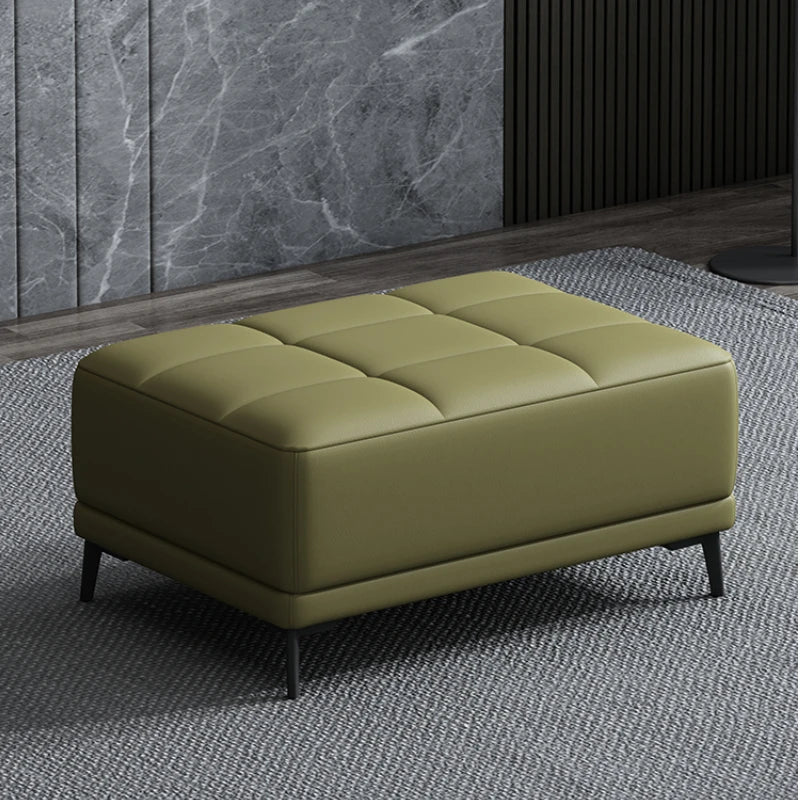 Morocco Luxury Living Room Leather Footstool, End of bed bench - MOOAZAA 