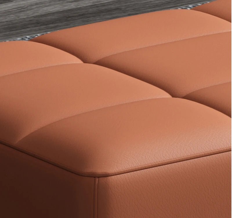 Morocco Luxury Living Room Leather Footstool, End of bed bench - MOOAZAA 