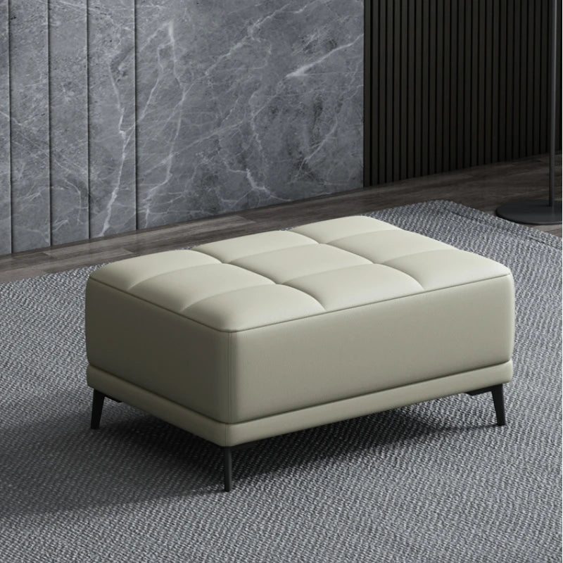 Morocco Luxury Living Room Leather Footstool, End of bed bench - MOOAZAA 