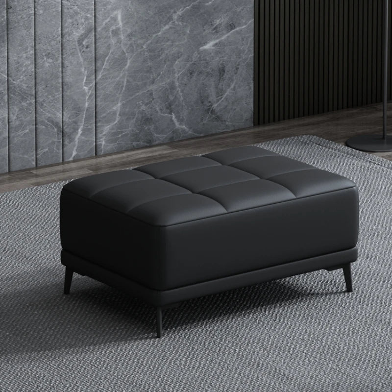 Morocco Luxury Living Room Leather Footstool, End of bed bench - MOOAZAA 