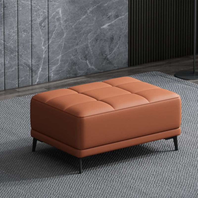 Morocco Luxury Living Room Leather Footstool, End of bed bench - MOOAZAA 