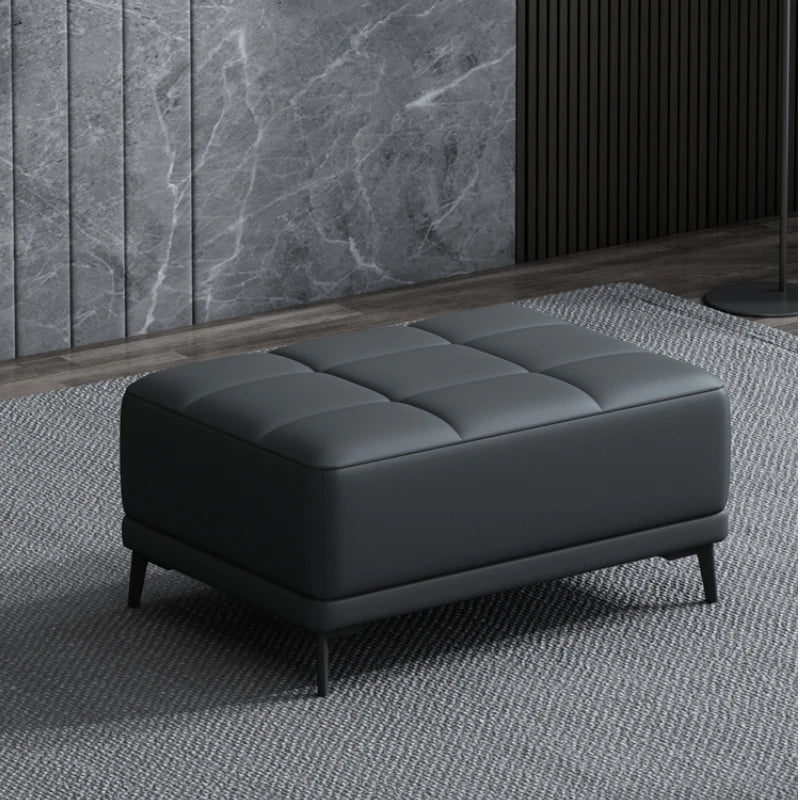 Morocco Luxury Living Room Leather Footstool, End of bed bench - MOOAZAA 