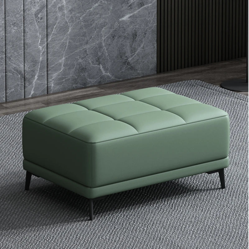 Morocco Luxury Living Room Leather Footstool, End of bed bench - MOOAZAA 