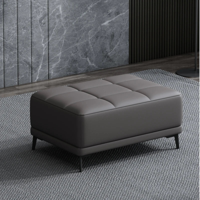 Morocco Luxury Living Room Leather Footstool, End of bed bench - MOOAZAA 