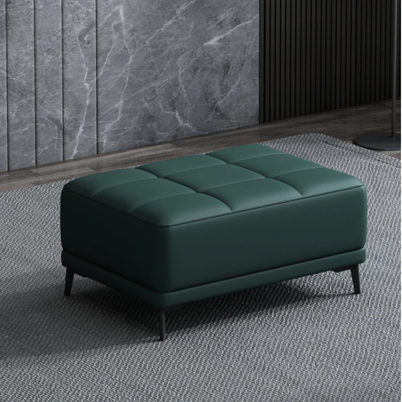 Morocco Luxury Living Room Leather Footstool, End of bed bench - MOOAZAA 
