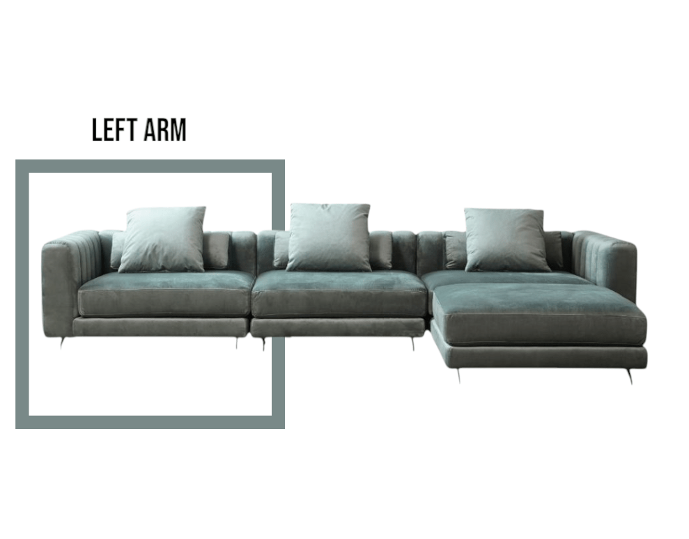 MUSES Modern Leather Sectional Corner Sofa With Cushions - MOOAZAA 