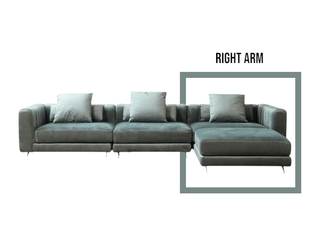 MUSES Modern Leather Sectional Corner Sofa With Cushions - MOOAZAA 