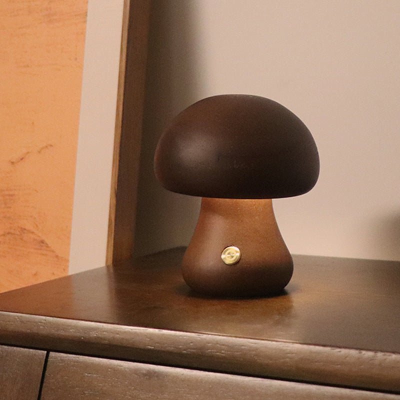 MUSHROOM WOOD LED LAMP
