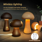 MUSHROOM WOOD LED LAMP - MOOAZAA 